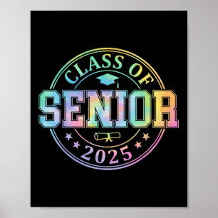 Affiche Cl Of 2025 Senior 2025 Graduation Drôle Hommes Fem