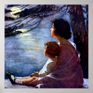 Affiche « Clair de lune » par Jessie Willcox Smith