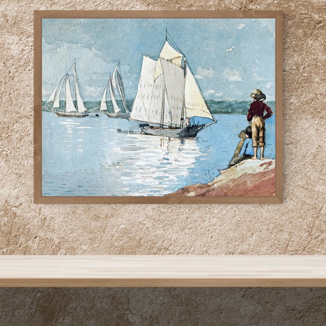 Affiche Clair Port de voile Winslow Homer (Créateur téléchargé)