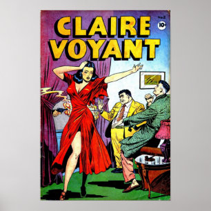Affiche Claire Voyant Psychique Femme Fatale Comic Cover