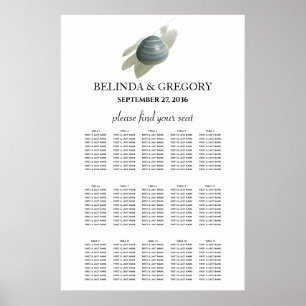 Affiche Clam Watercolor - Mariage de strate