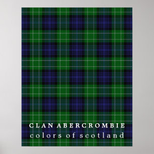 Affiche Clan Abercrombie Couleurs écossais Tartan