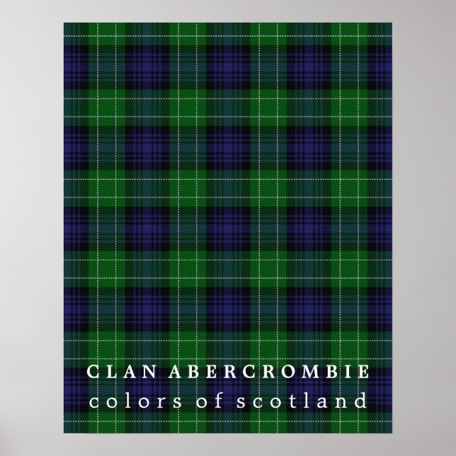 Affiche Clan Abercrombie Couleurs écossais Tartan (Devant)