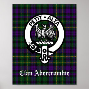 Affiche Clan Abercrombie Crest Badge & Tartan