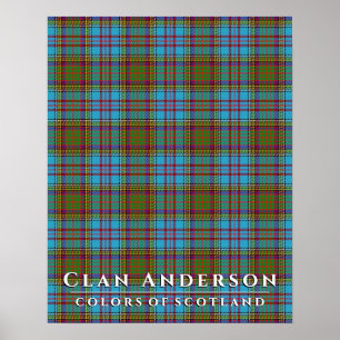 Affiche Clan Anderson Colors of Scotland 2 Tartan Plaid