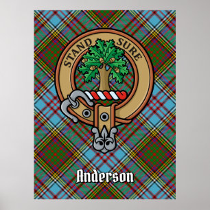 Affiche Clan Anderson Crest sur Tartan