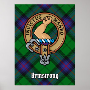 Affiche Clan Armstrong Crest sur Tartan