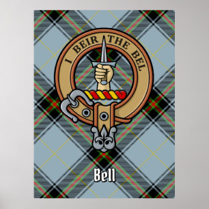 Affiche Clan Bell Crest sur Tartan