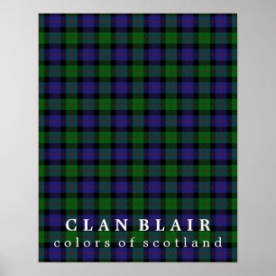 Affiche Clan Blair Couleurs écossaises Tartan