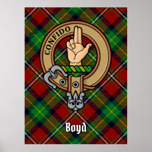 Affiche Clan Boyd Crest sur Tartan