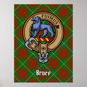 Affiche Clan Bruce Crest sur la chasse Tartan