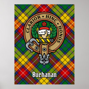 Affiche Clan Buchanan Crest sur Tartan