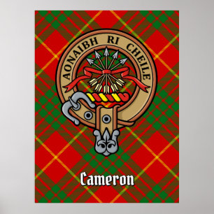 Affiche Clan Cameron Crest sur Tartan