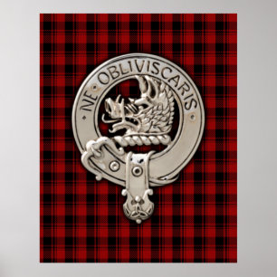 Affiche Clan Campbell Crest & Armaddie Tartan