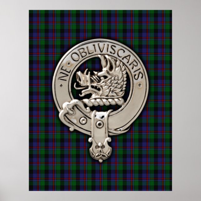 Affiche Clan Campbell Crest & Cawdor Tartan (Devant)