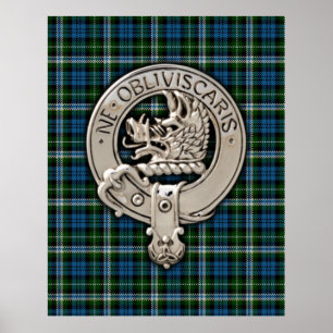 Affiche Clan Campbell Crest & Dress Tartan