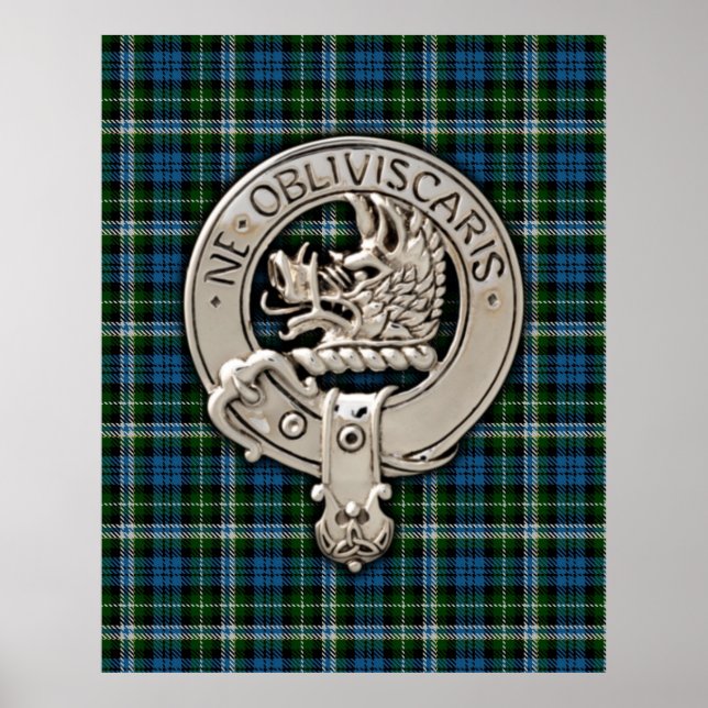 Affiche Clan Campbell Crest & Dress Tartan (Devant)