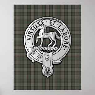 Affiche Clan Cochrane Crest & Hunting Tartan