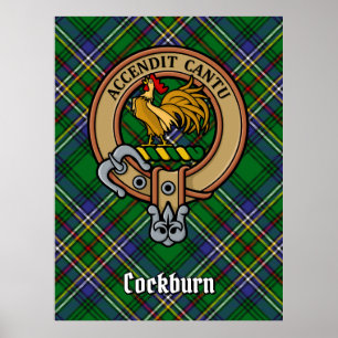 Affiche Clan Cockburn Crest sur Tartan