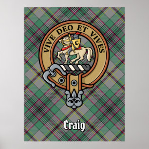 Affiche Clan Craig Crest sur Tartan