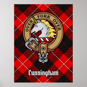 Affiche Clan Cunningham Crest sur Tartan