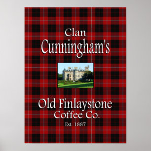 Affiche Clan Cunningham's Old Finlaystone Café Co.