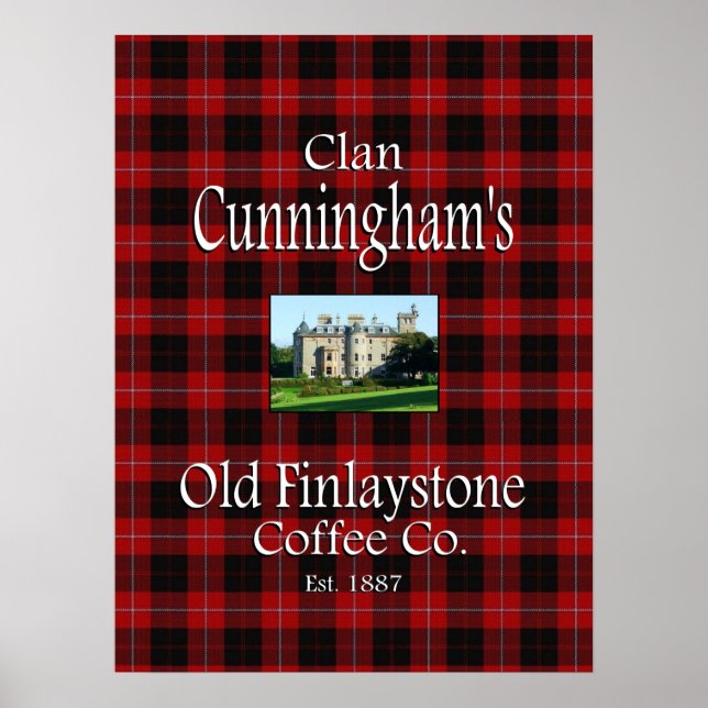 Affiche Clan Cunningham's Old Finlaystone Café Co. (Devant)