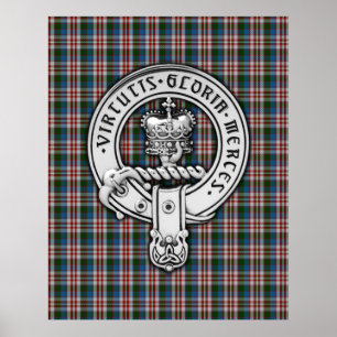 Affiche Clan Donnachaidh (Robertson) Crest & Dress Tartan