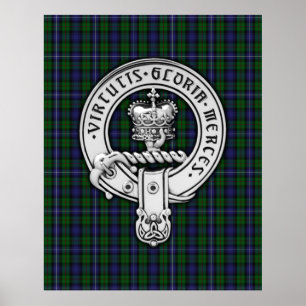Affiche Clan Donnachaidh (Robertson) Crest /Hunting Tartan