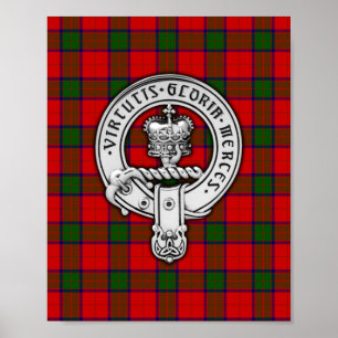 Affiche Clan Donnachaidh (Robertson) Crest & Tartan