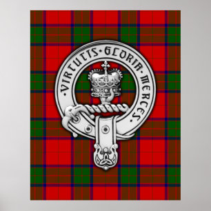 Affiche Clan Donnachaidh (Robertson) Crest & Tartan