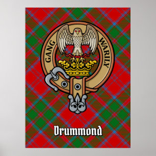 Affiche Clan Drummond Crest sur Tartan