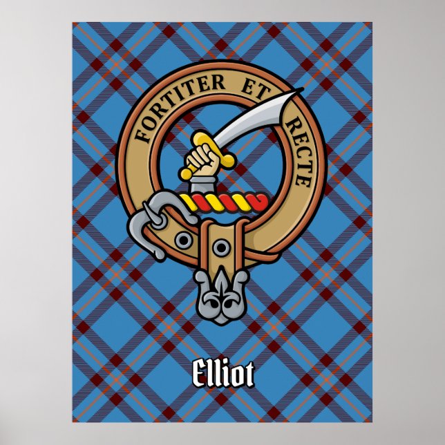 Affiche Clan Elliot Crest sur le tarte antique (Devant)