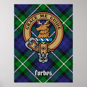 Affiche Clan Forbes Crest sur Tartan