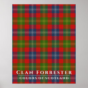Affiche Clan Forrester Colors Scotland 2 Tartan Plaid