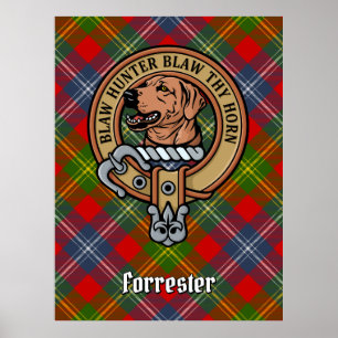 Affiche Clan Forrester Crest sur Tartan