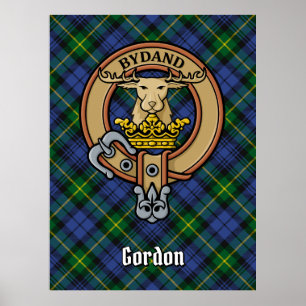 Affiche Clan Gordon Crest sur Tartan