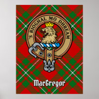 Clan Gregor Crest sur Tartan