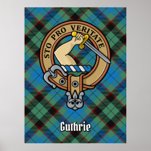 Affiche Clan Guthrie Crest sur Tartan