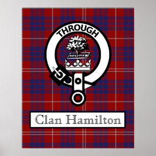 Affiche Clan Hamilton Crest et Tartan II