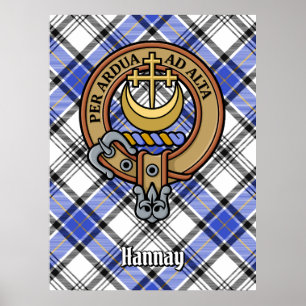 Affiche Clan Hannay Crest sur Tartan