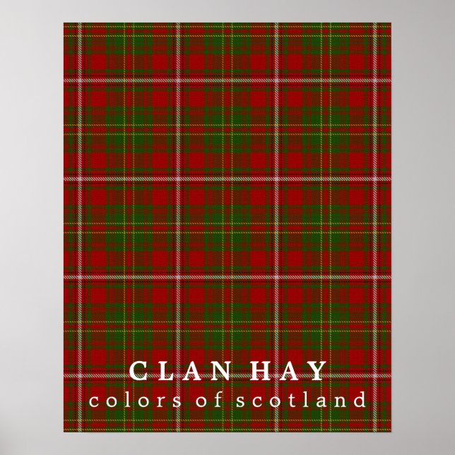 Affiche Clan Hay couleurs écossaise Tartan (Devant)
