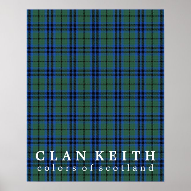 Affiche Clan Keith Couleurs écossais Tartan (Devant)