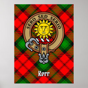 Affiche Clan Kerr Crest sur Tartan