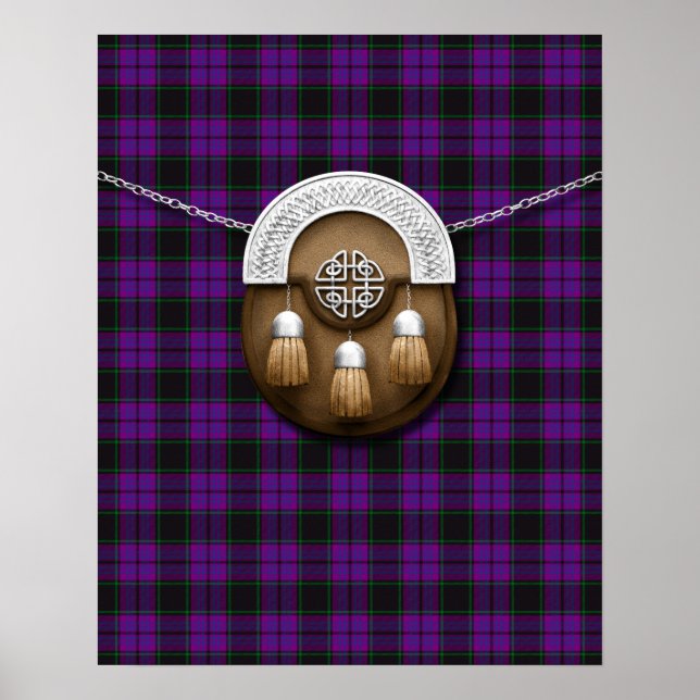 Affiche Clan Laird Tartan Et Sporran (Devant)