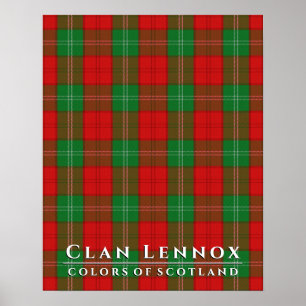 Affiche Clan Lennox Couleurs écossaises 2 Tartan Plaid