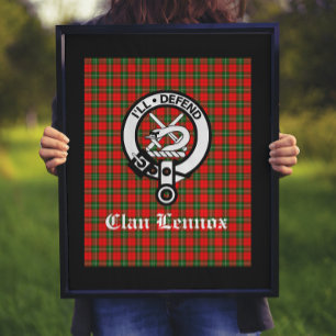 Affiche Clan Lennox Crest Badge & Tartan