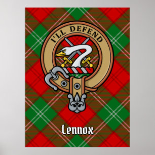 Affiche Clan Lennox Crest sur Tartan