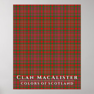 Affiche Clan MacAlister Colors of Scotland 2 Tartan Plaid