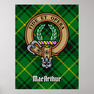 Affiche Clan MacArthur Crest sur Tartan